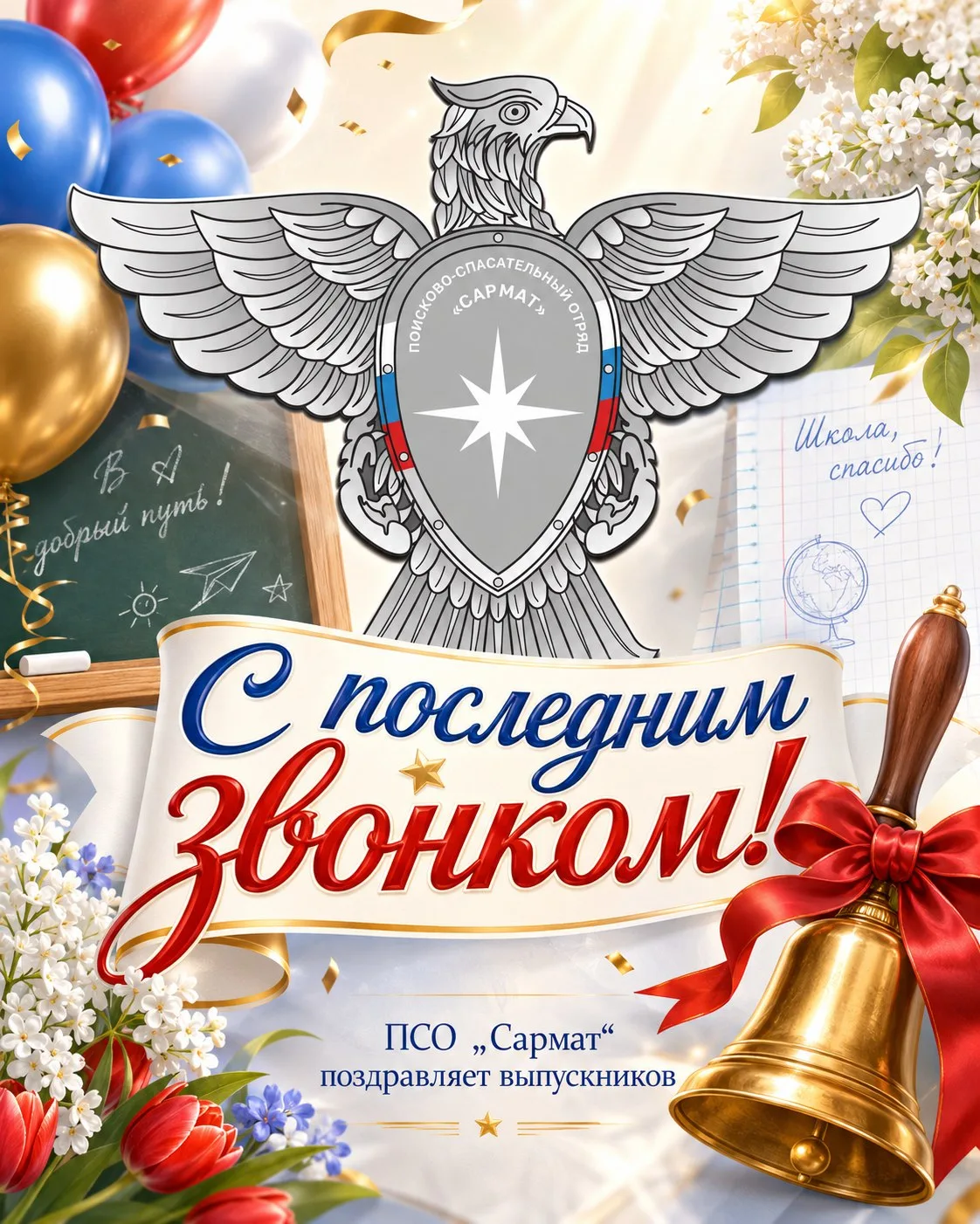 🔔 ПСО «Сармат» поздравляет выпускников с последним звонком! 🎓