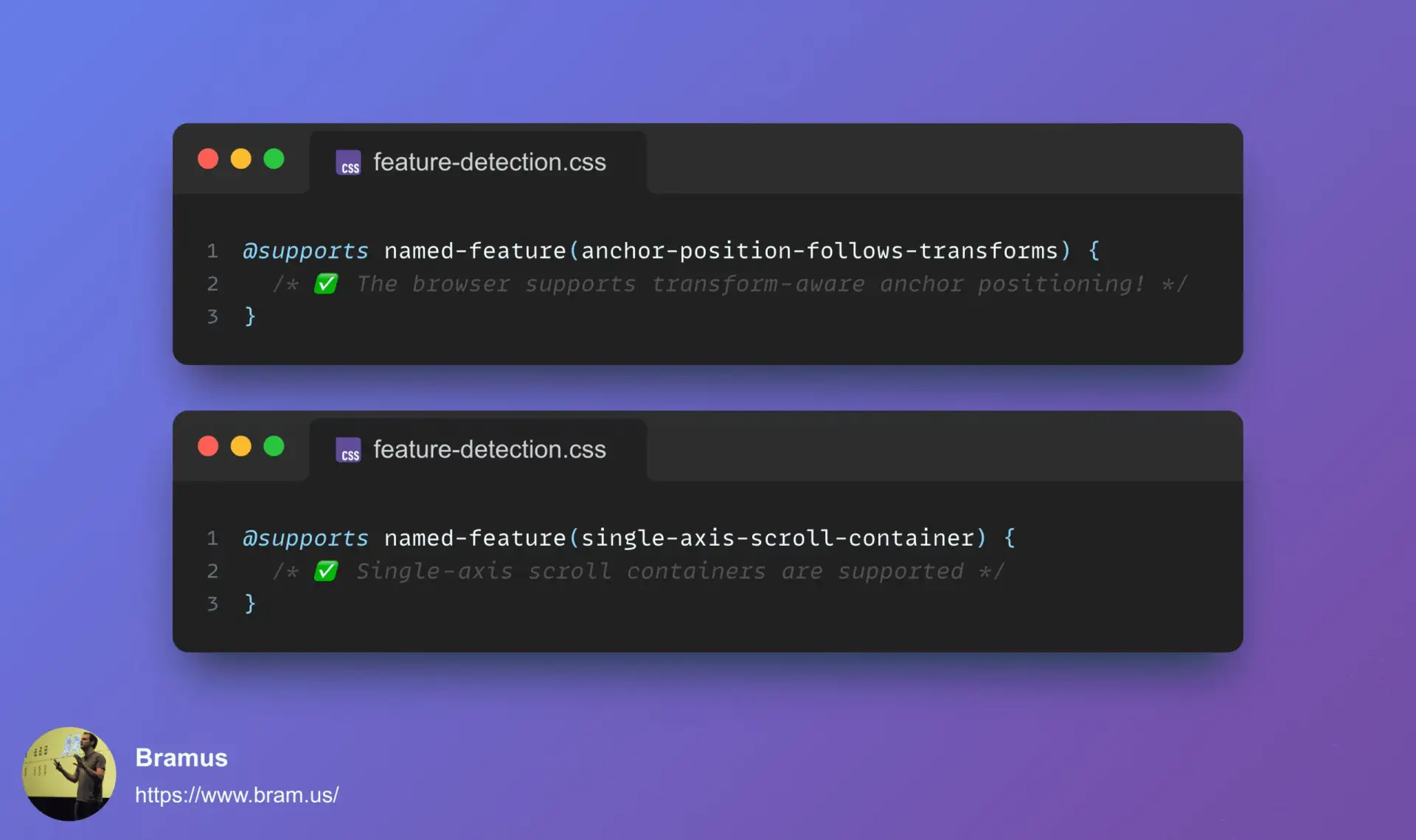 Как проверить поведение CSS, которое не видит @supports