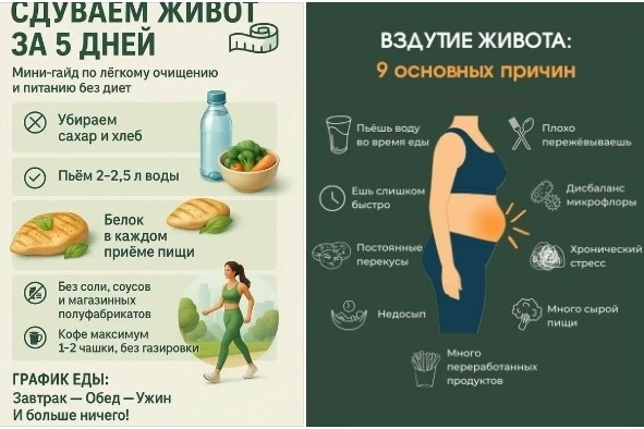 Вздутие живота часто возникает из-за неправильных пищевых привычек и выбора продуктов  ...