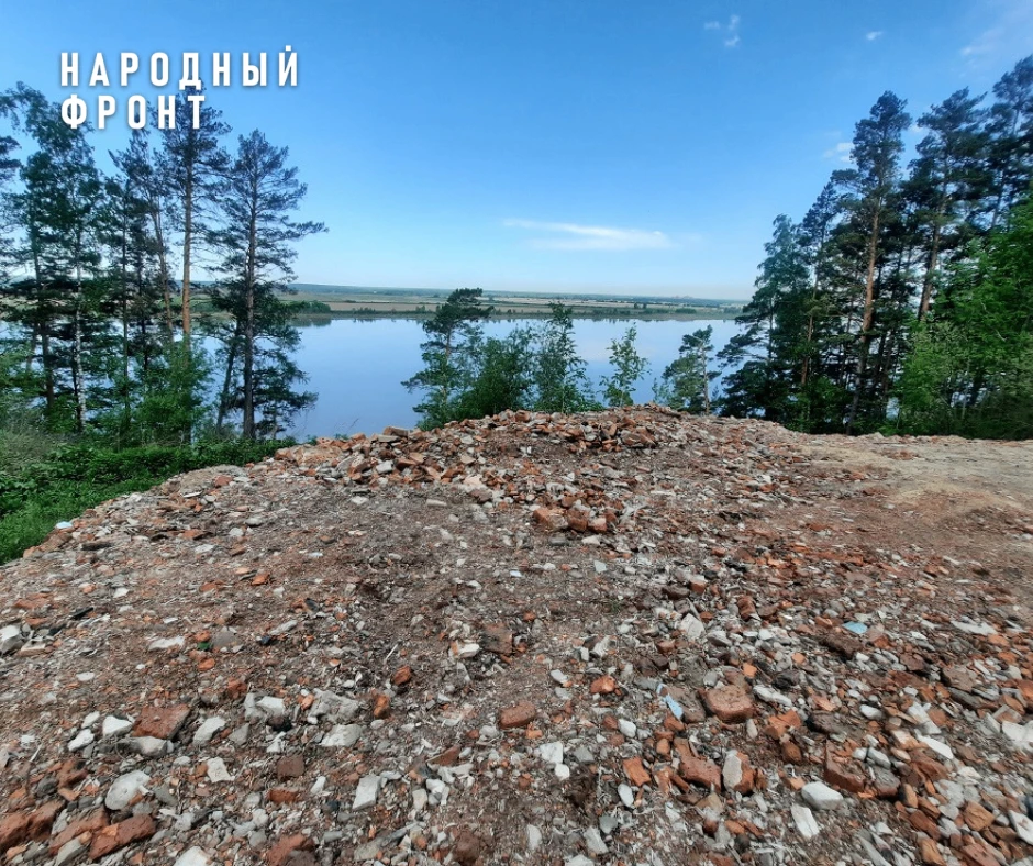 Бастрыкин разберется, почему в Аникино живописный склон реки Томи загрязнили тоннами битого кирпича 