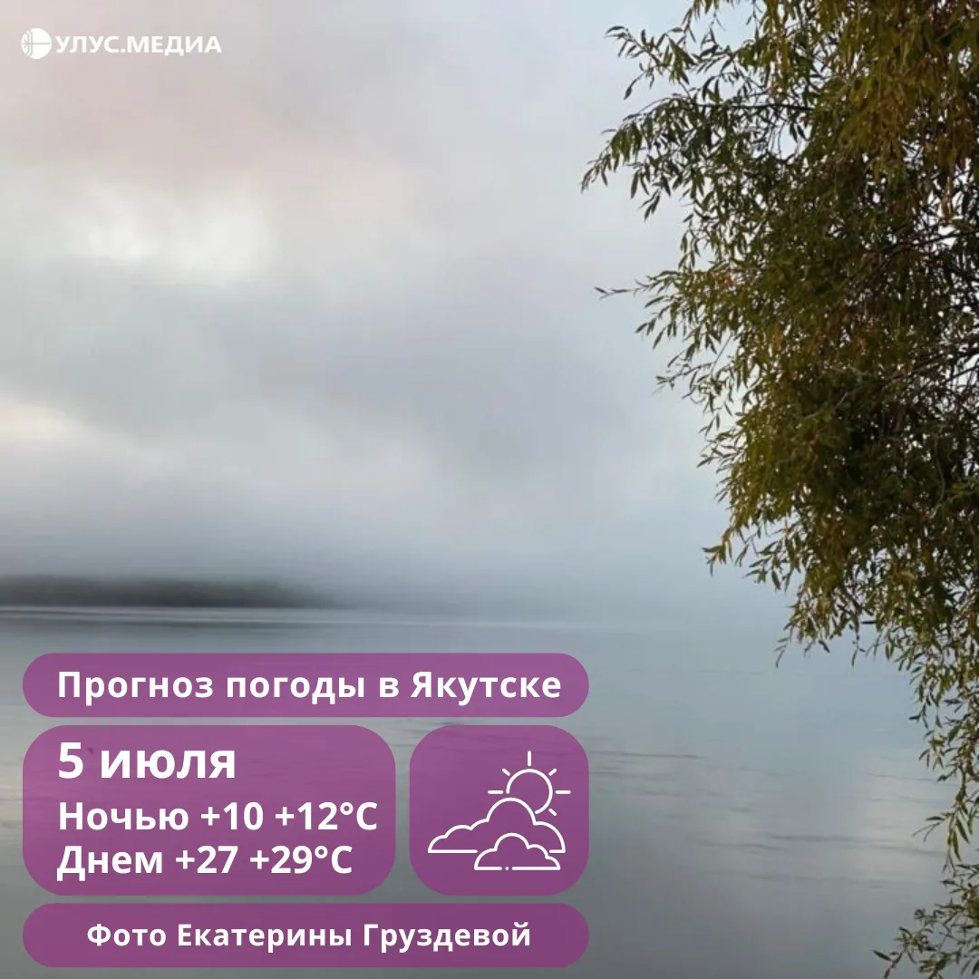 ⛈ Дожди и ливни с грозами продолжатся в районах Якутии