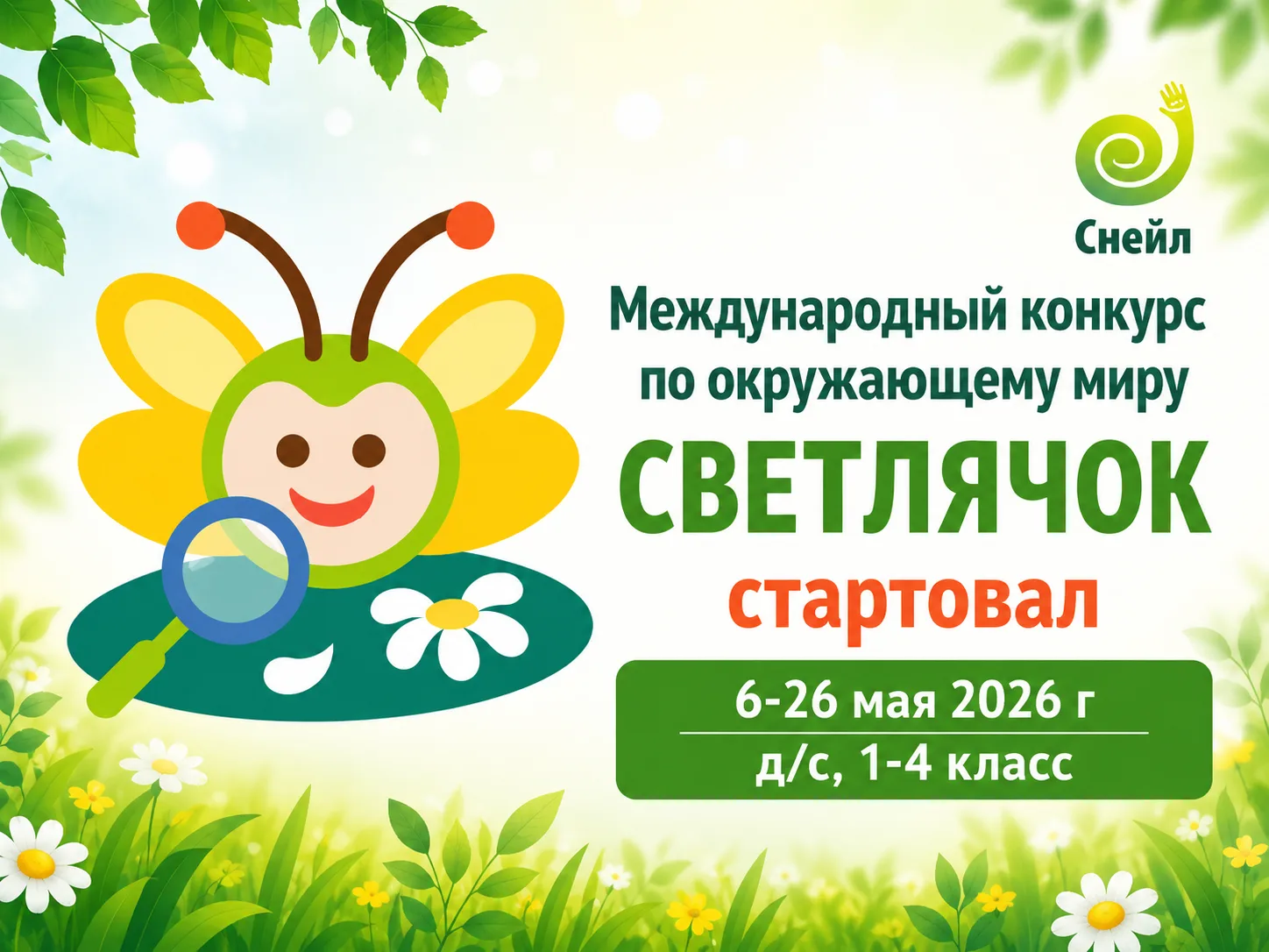 🎆Старт сегодня | Международный конкурс по окружающему миру «Светлячок»
