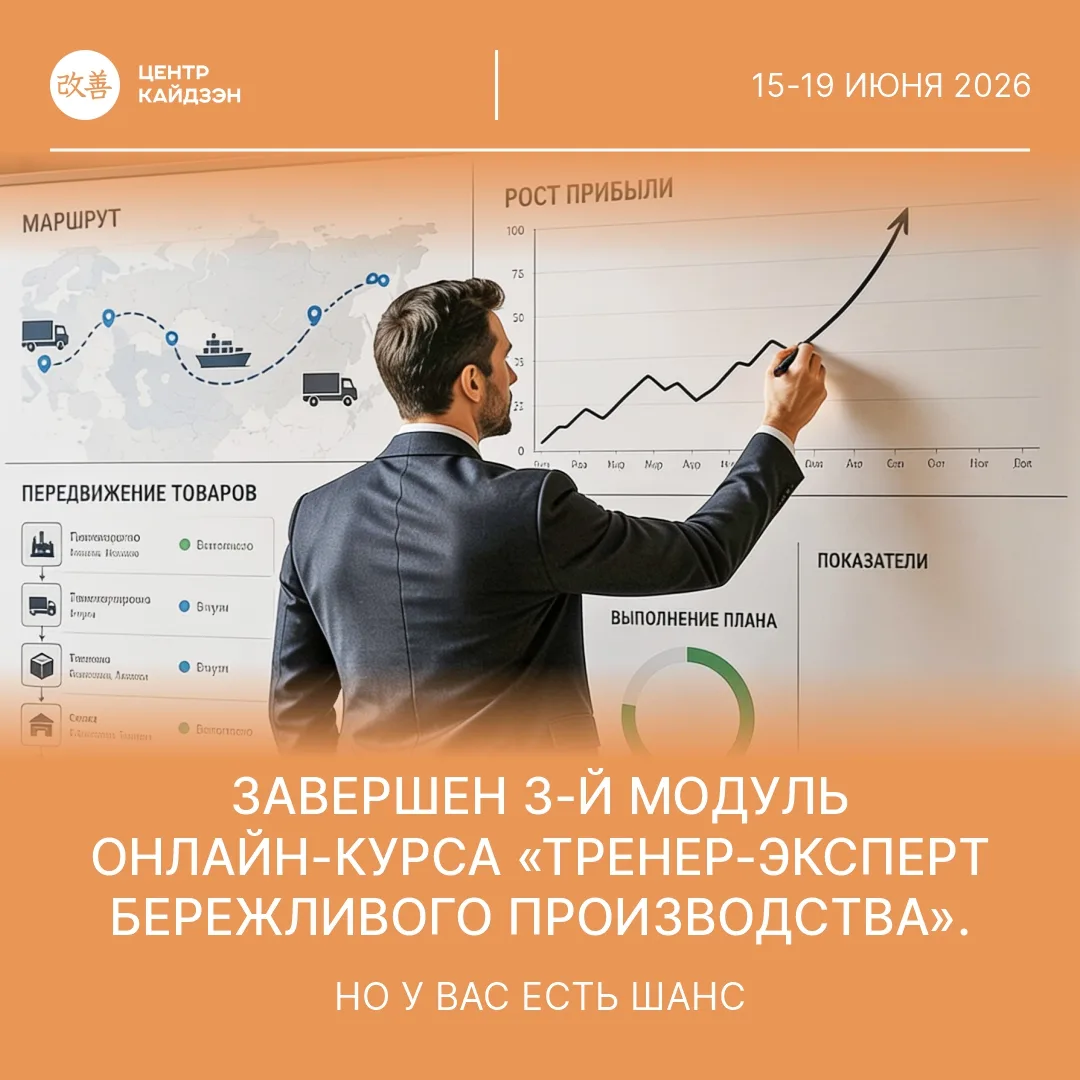 С 15 по 19 июня успешно прошёл 3-й модуль онлайн-курса «Тренер-эксперт бережливого производства» — «