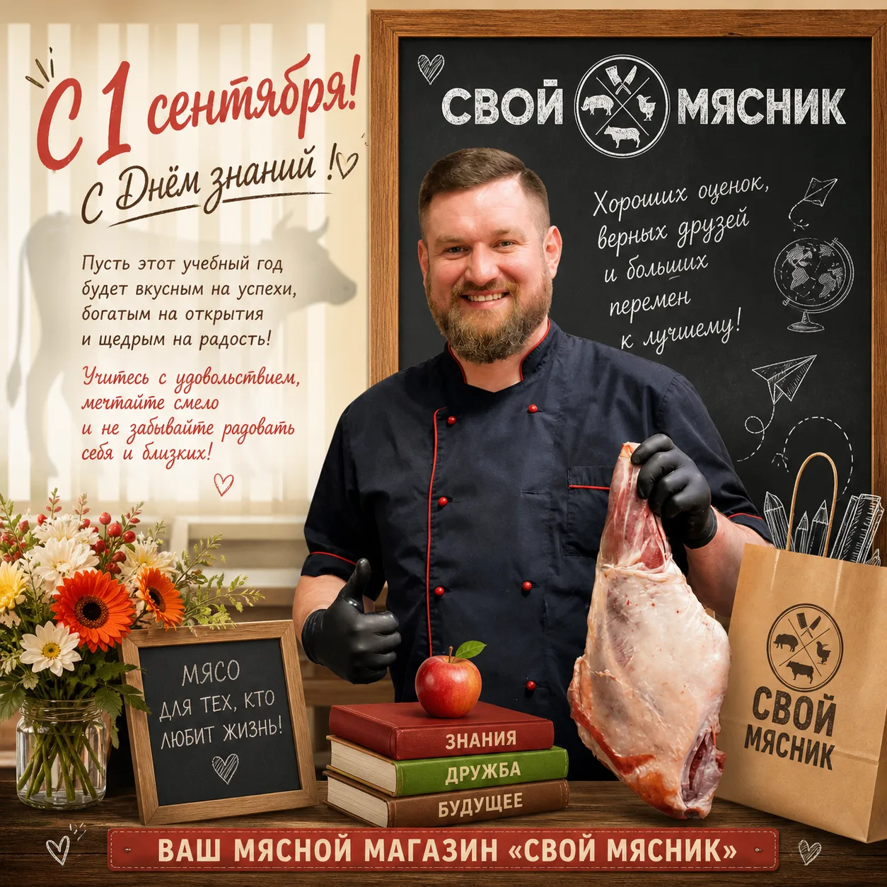Всех, всех, поздравляем С 1 СЕНТЯБРЯ! 😎