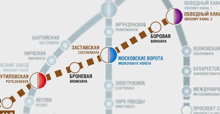 Метрострой приступил к строительству вестибюля станции метро «Заставская» коричневой ли...