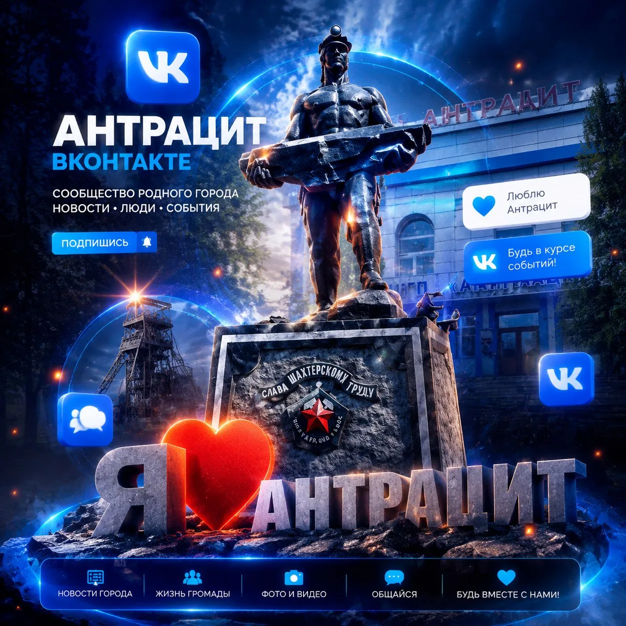 Новости, события, общение:
https://vk.com/antratsit_181

Объявления:
https://vk.com/antratsit_1

Нед