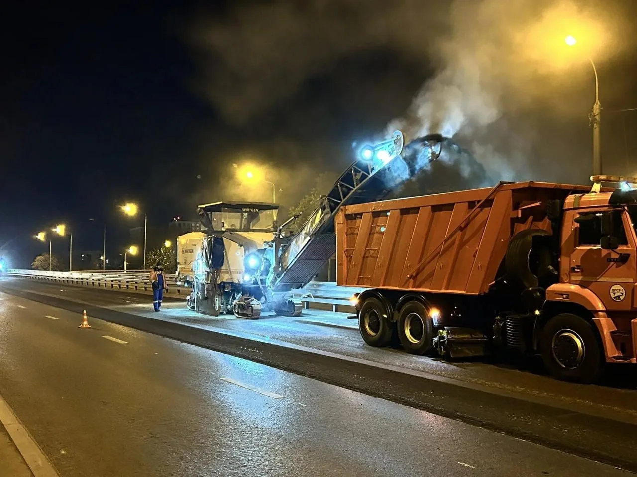 На путепроводе по улице Пермякова начался ремонт дороги