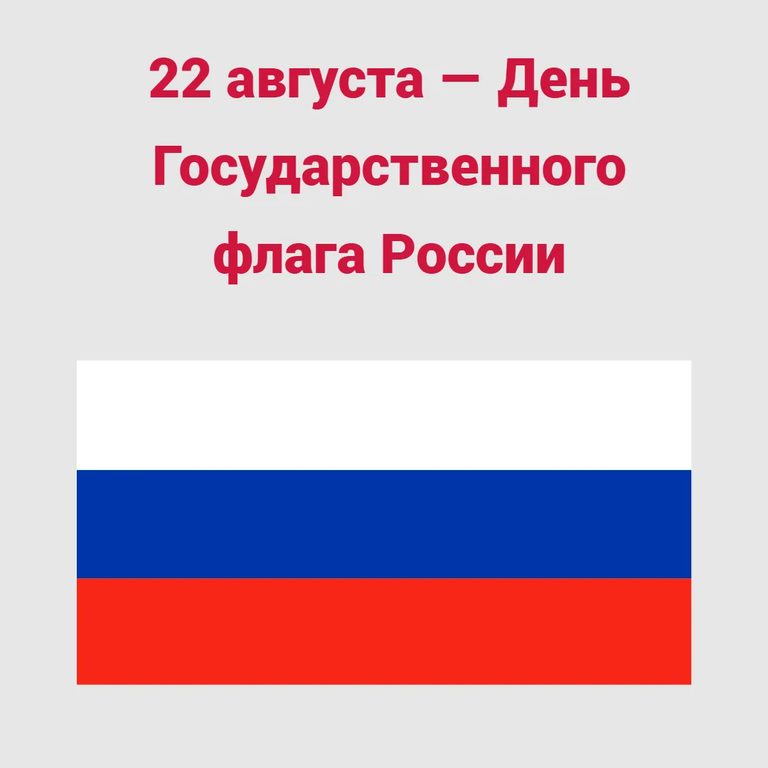 🇷🇺22 августа отмечается День Государственного влага России.
