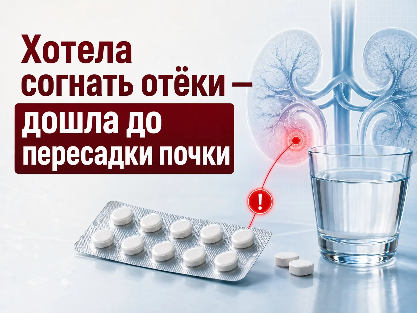 Хотела согнать отёки — дошла до пересадки почки
