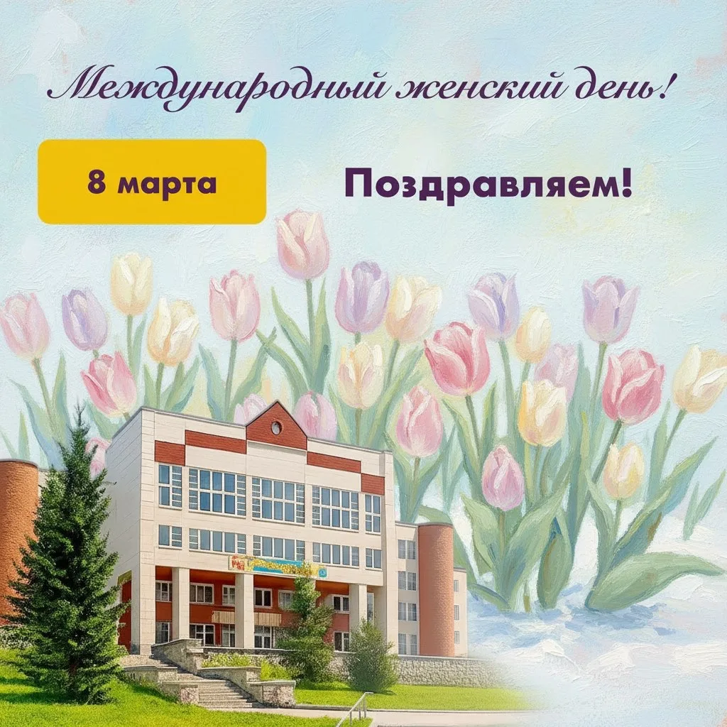 Дорогие наши женщины МАОУ «СОШ № 40»!  От всего сердца поздравляем вас с Международным женским днём 