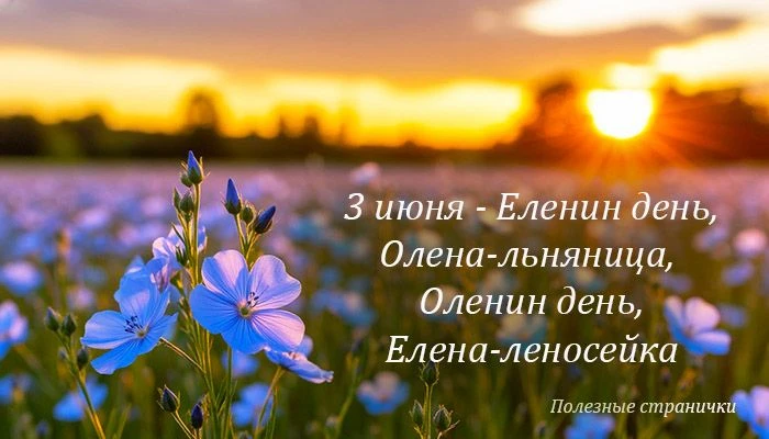 ☀️3 июня — Еленин день: древний праздник земледелия и семейного счастья.☀️Народные трад...