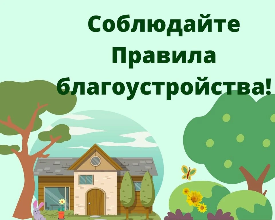Уведомление о соблюдении правил благоустройства территории