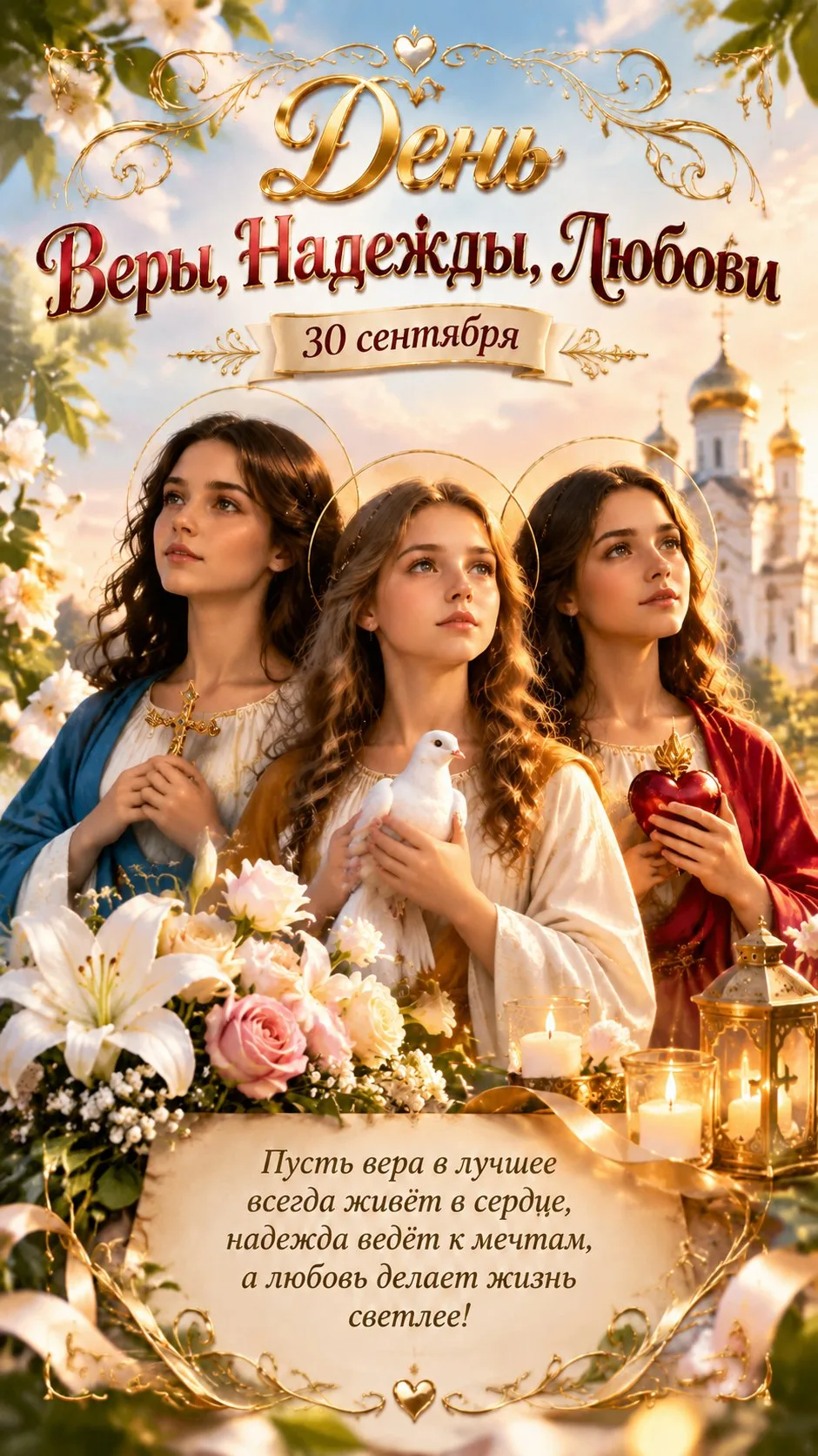 🌸✨ **30 сентября - День Веры, Надежды и Любови!** ✨🌸