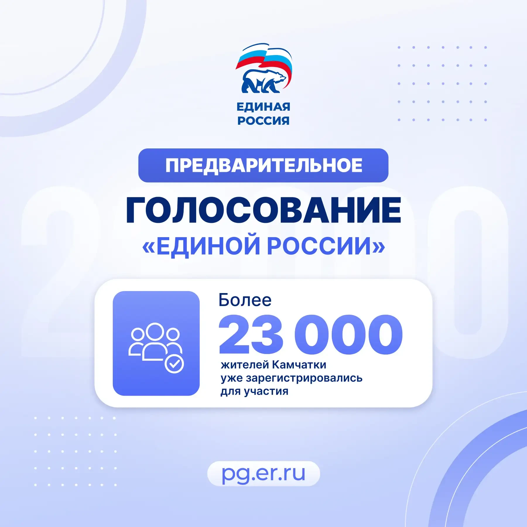 Более 23 тысяч камчатцев зарегистрировались в качестве избирателей на предварительное голосование па