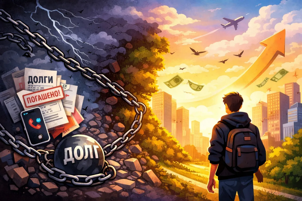Долги уже не должны решать твоё будущее.  Зачастую финансовые трудности — это не что-то, что «исчезн