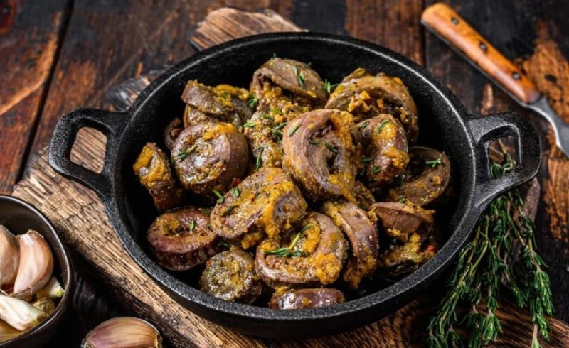 🍲 Сердечки индейки с морковью и луком