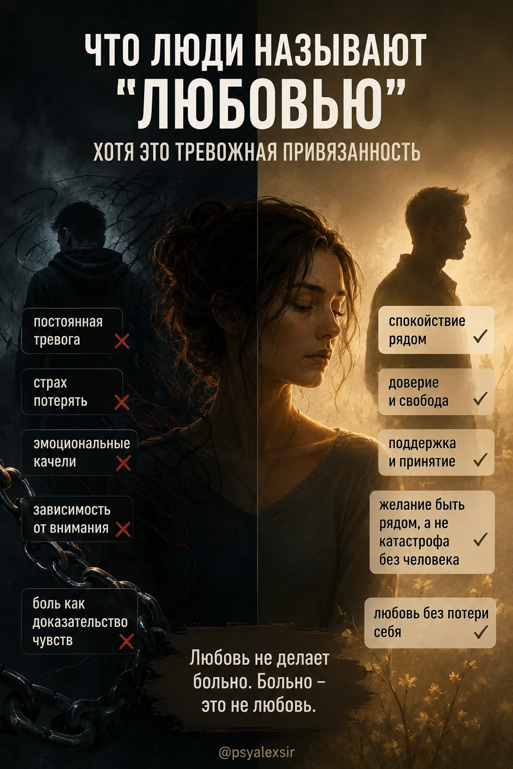 Что люди называют «любовью», хотя это тревожная привязанность 🧠💔