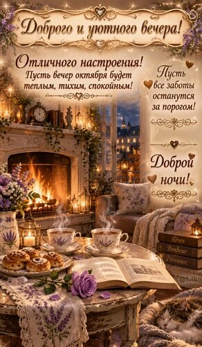 Открытки добрый вечер