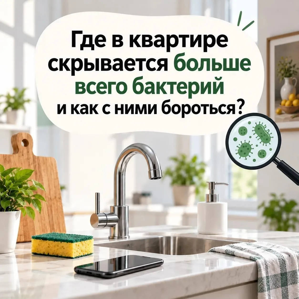 🦠 Главные рассадники инфекций в доме 🏠⚠️Врач Надежда Чернышова рассказала, где в наши...