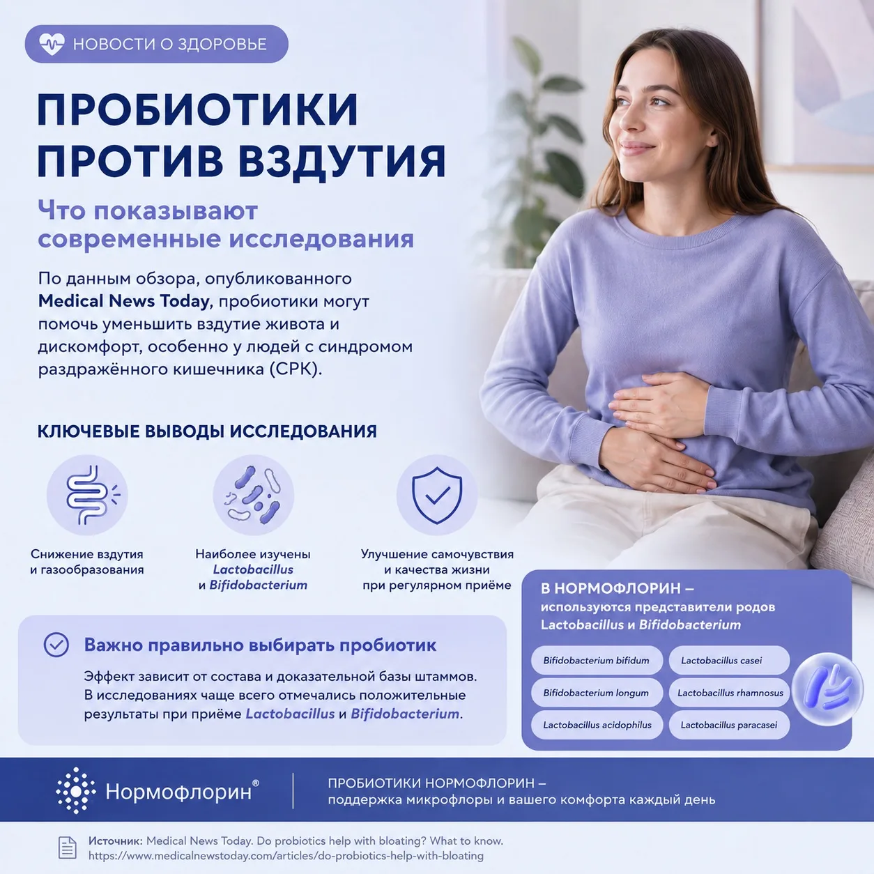 🏢💨ПРОБИОТИКИ ПРОТИВ ВЗДУТИЯ: ЧТО ПОКАЗЫВАЮТ НОВЫЕ ОБЗОРЫ

По данным обзора, опубликованного Medica