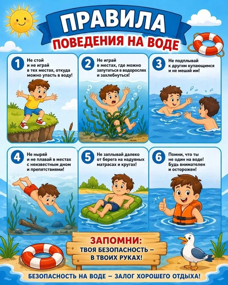 Безопасность на воде: важные правила для каждого☝️⁣