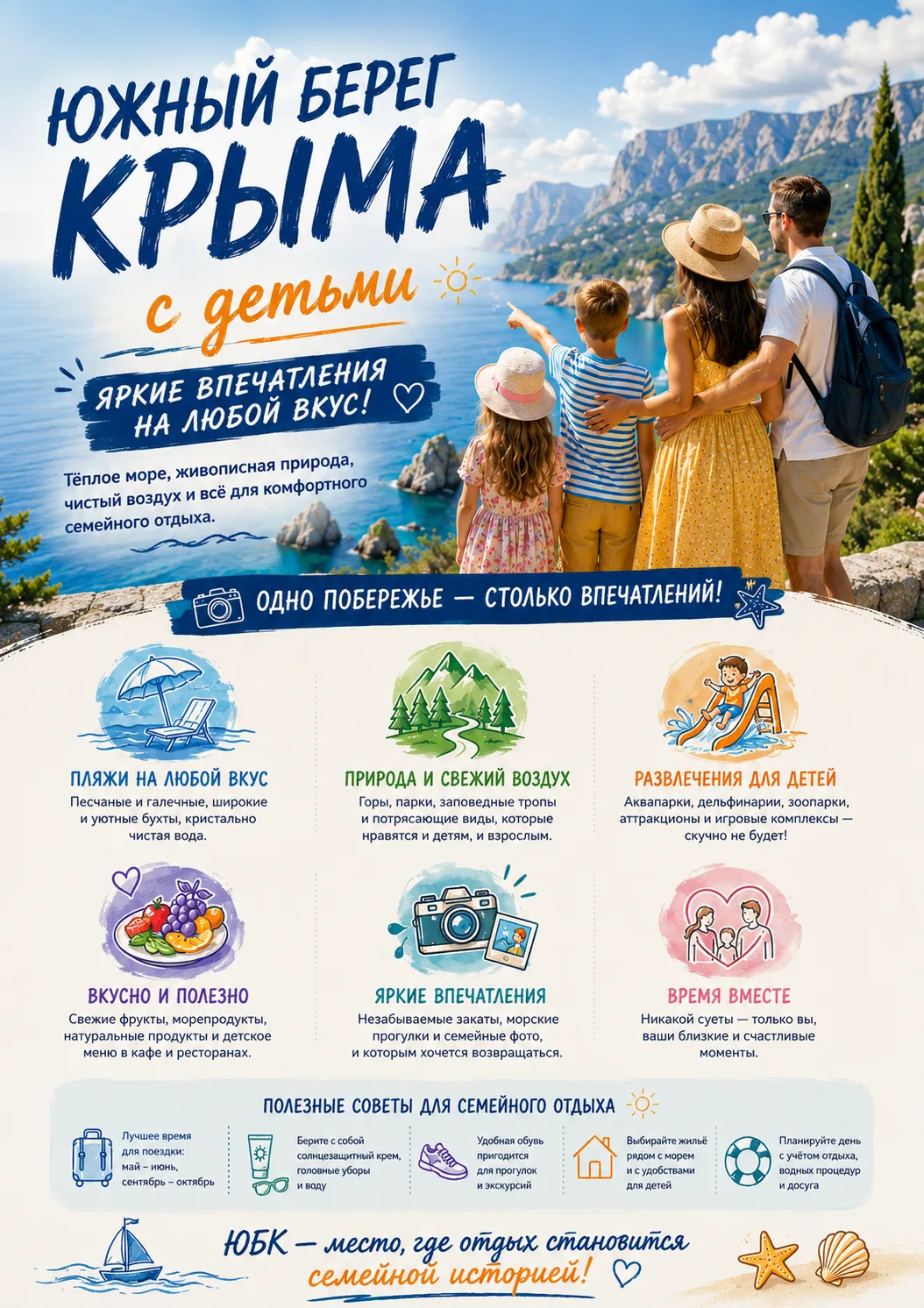 Южный берег Крыма с детьми.
