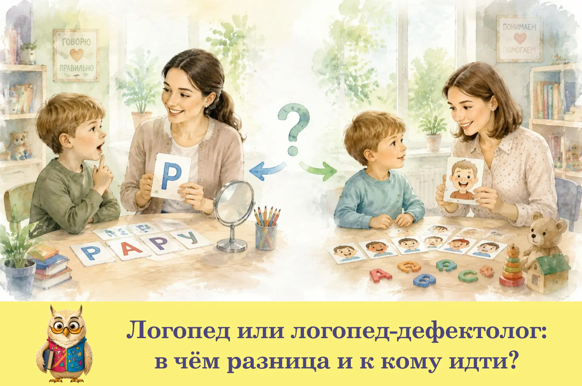 В наших филиалах работают два разных специалиста. И у родителей часто возникает вопрос: «Куда записа