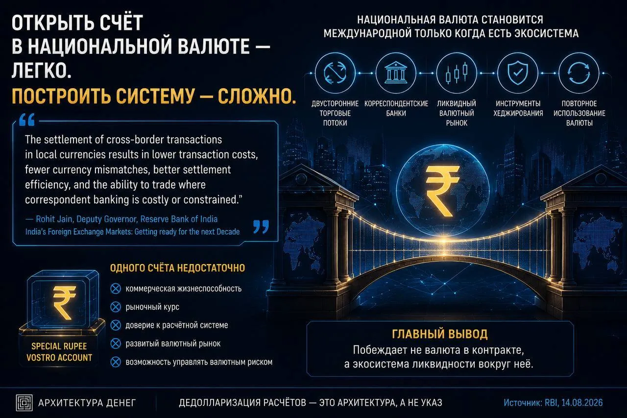 Открыть счёт в национальной валюте — легко. Построить вокруг него работающую денежную с...