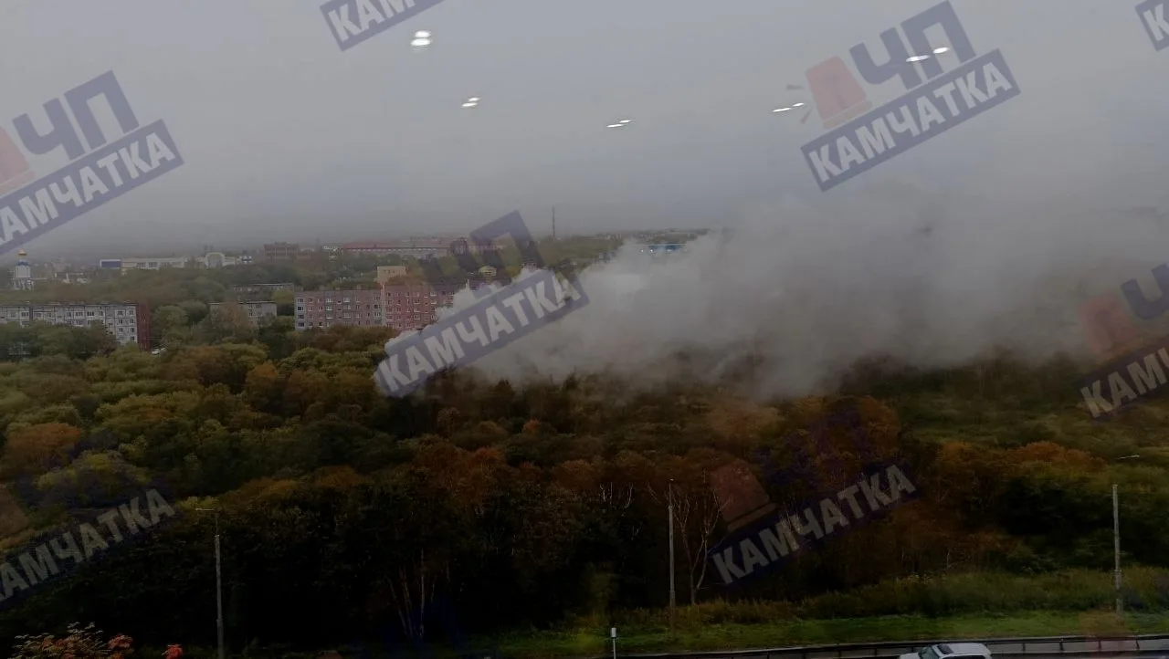 Подписчик сообщает в «ЧП Камчатка», что на Горизонте горит роща