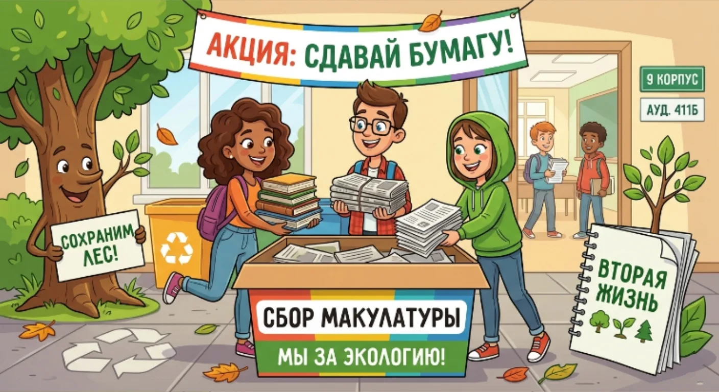 📦 Объявляем сбор макулатуры на ФМКН!