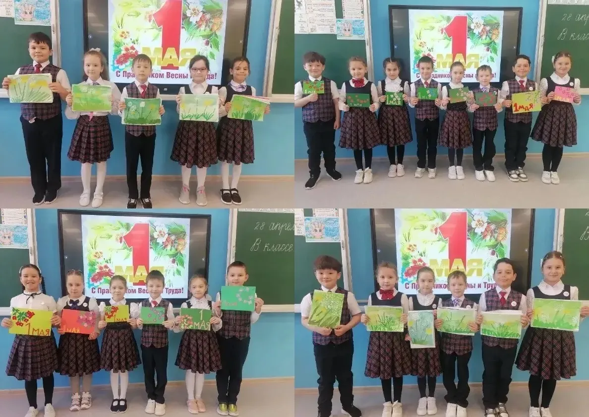 Весеннее творчество 🧑‍🎨   В преддверии праздника Весны и Труда наши юные таланты из начальных классо
