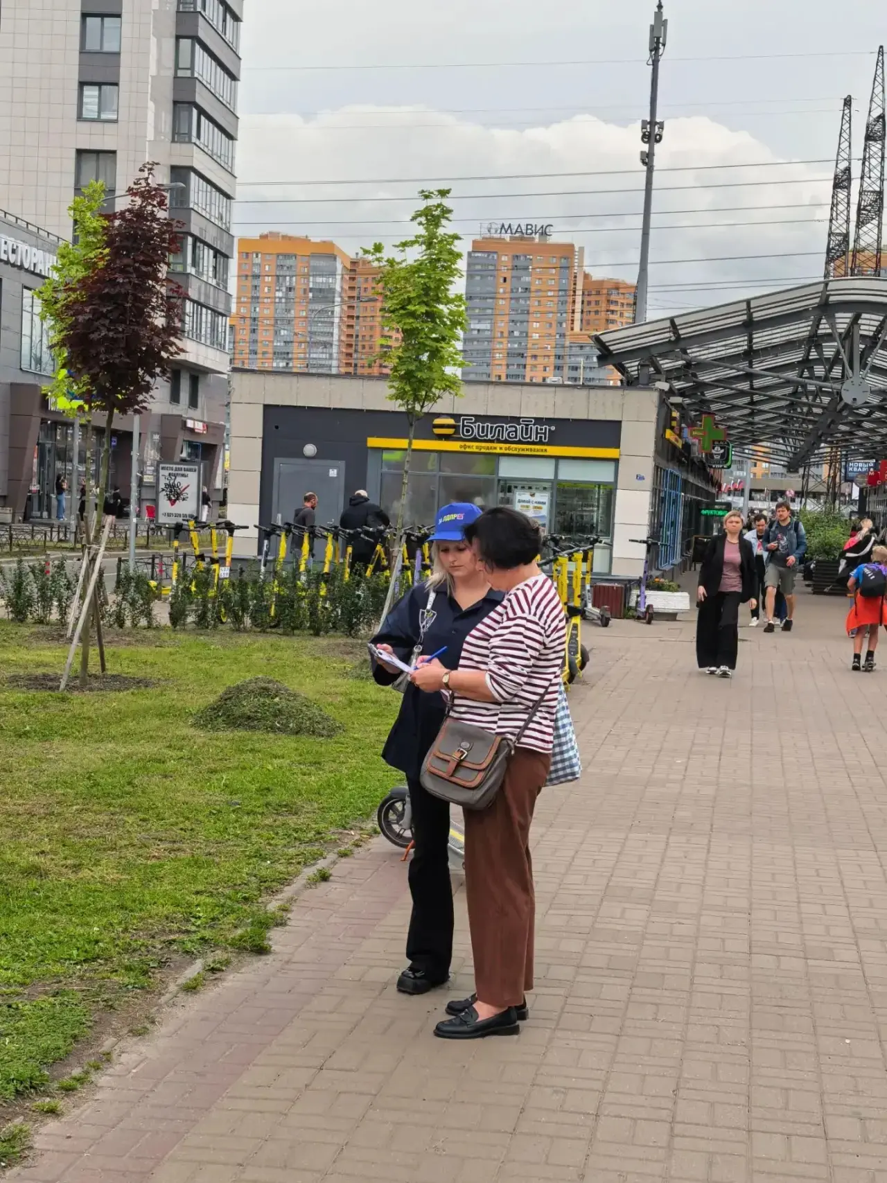 В Мурино кипит работа: активисты ЛДПР проводят сбор подписей под коллективным обращение...
