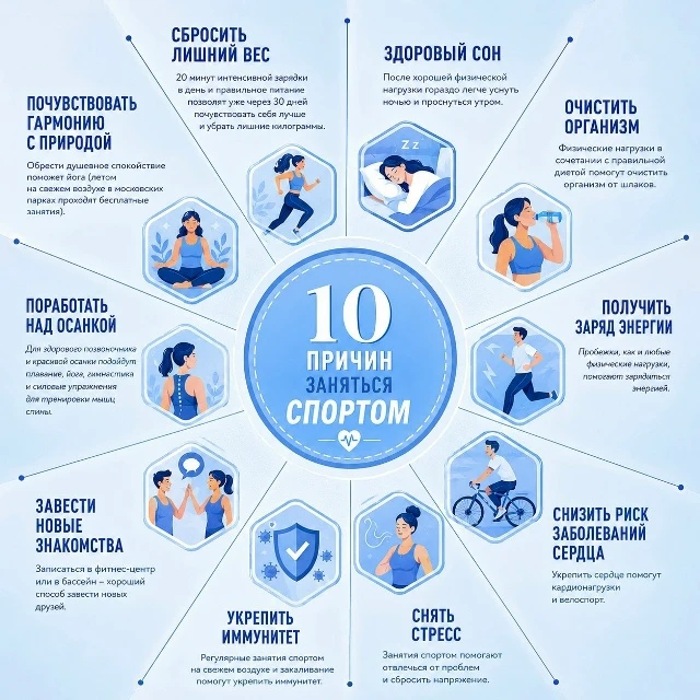 🏃‍♀ Почему стоит заниматься спортом? Причин гораздо больше, чем кажется.