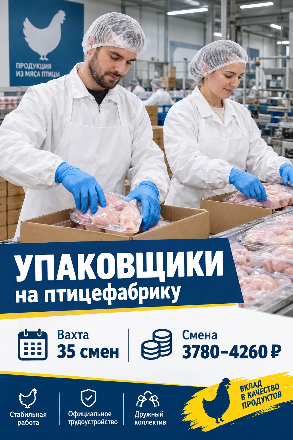 🐓Производство (продукция из мяса птицы) при птицефабрике, расположенная в Республика М...