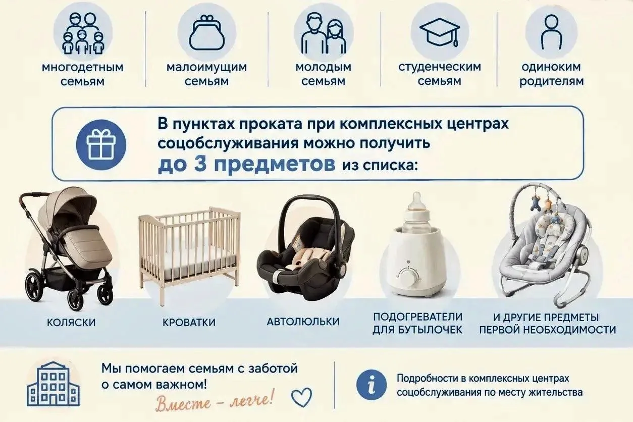Гусевские семьи могут оформить прокат предметов первой необходимости для новорождённых ...