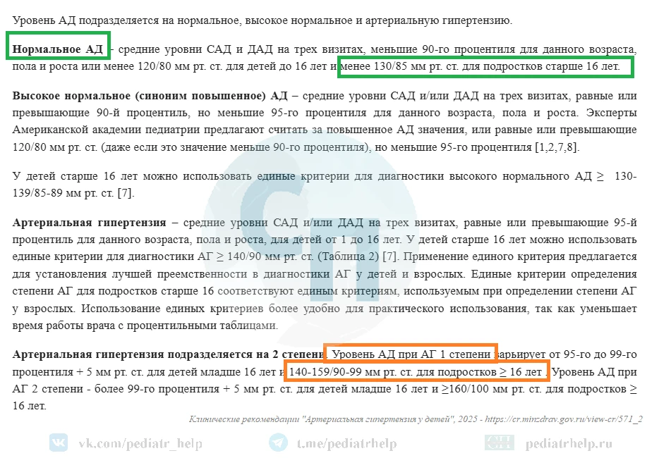 Когда можно ставить Ds "Артериальная гипертензия" ?  🫀 Согласно КР по артериальной гипертензии у дет