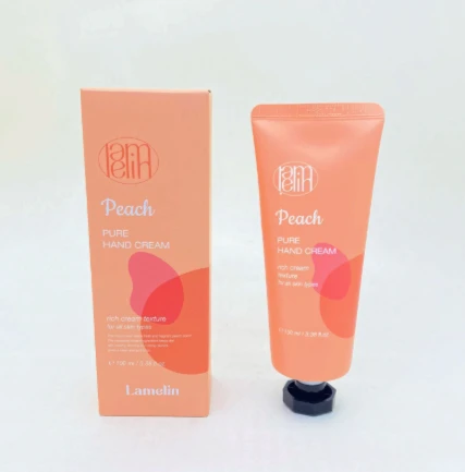 Крем для рук с персиком - Lamelin Pure Hand Cream Peach интенсивно питает, разглаживает, замедляет с