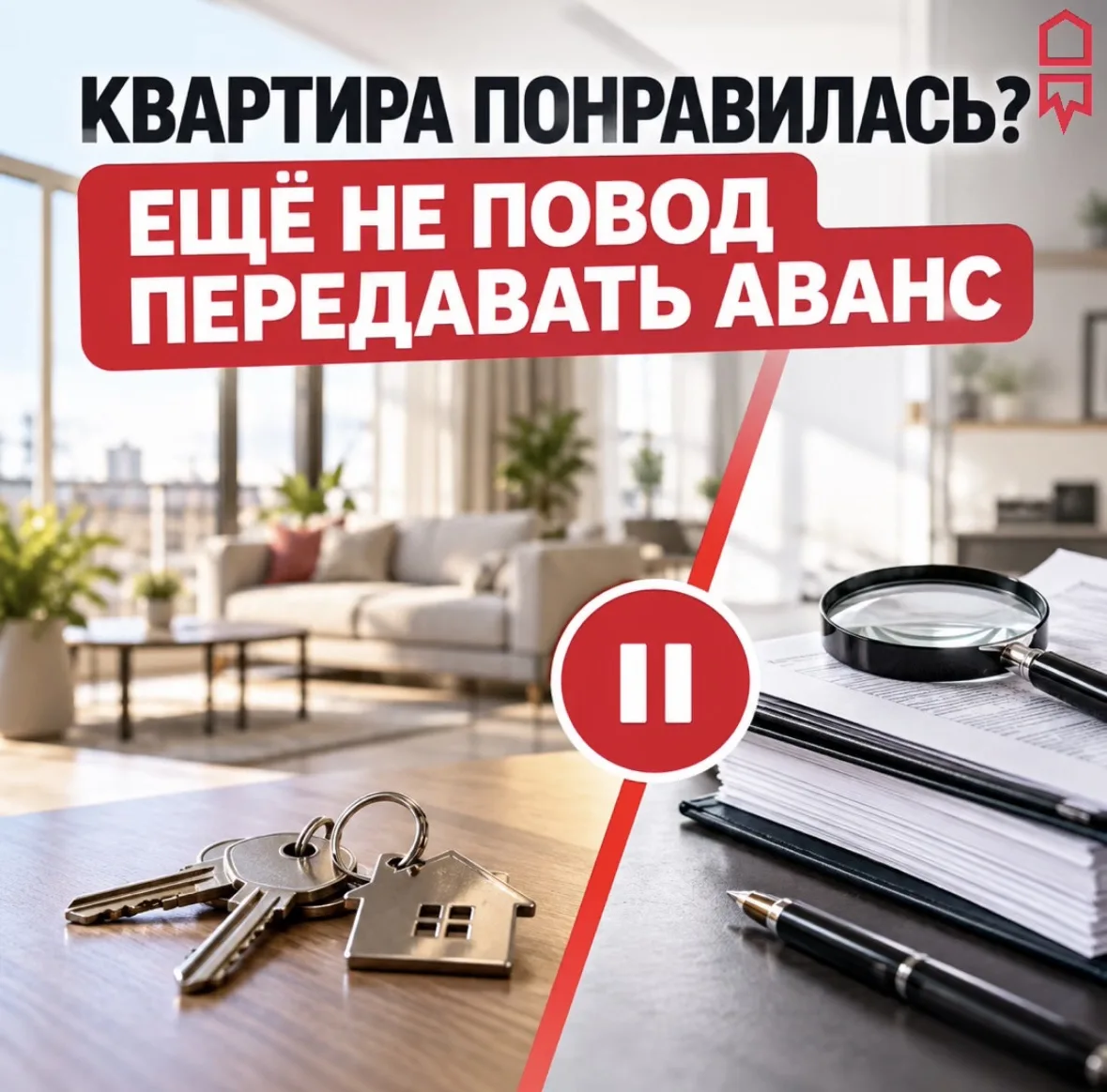 🚪 Квартира понравилась — это ещё не момент для аванса.