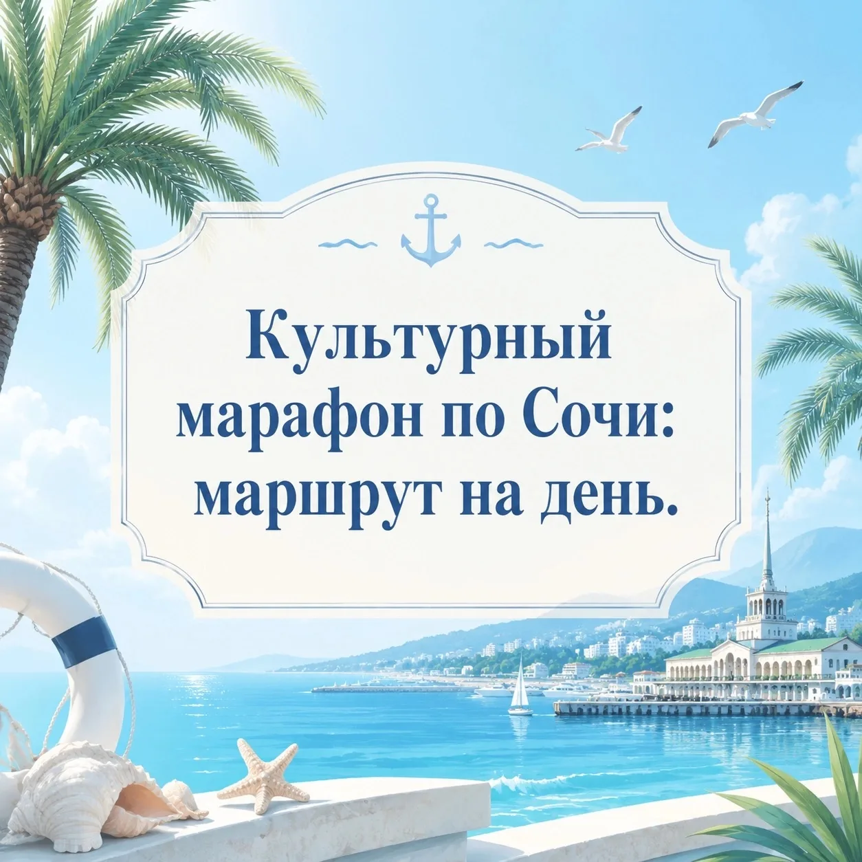 Культурный марафон по Сочи: маршрут на день🧭

Утро — вдохновляемся атмосферой города🏤

Старт у Мор