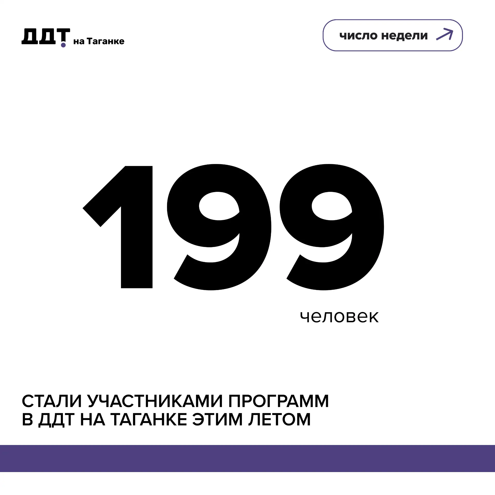 199 человек стали участниками программ в ДДТ на Таганке этим летом!