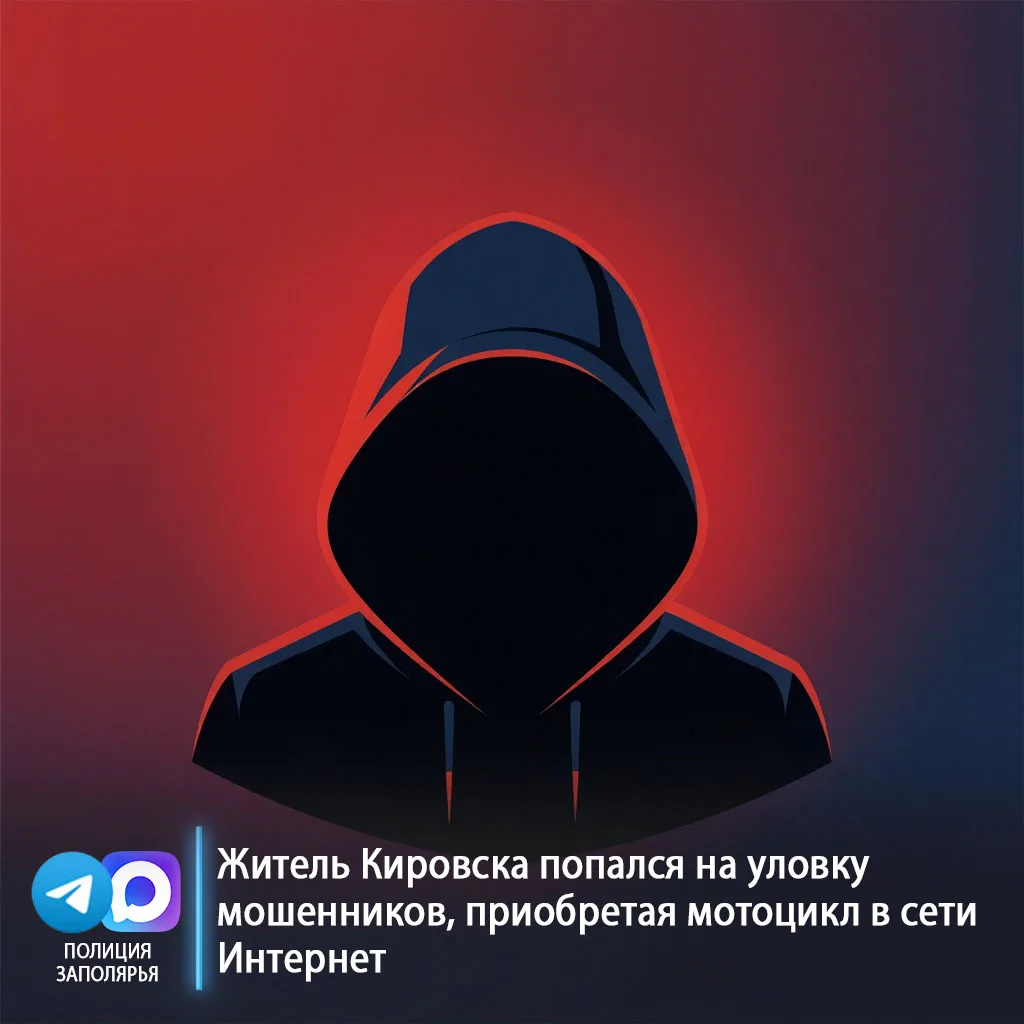 🏍️ Житель Кировска попался на уловку мошенников, приобретая мотоцикл в сети Интернет