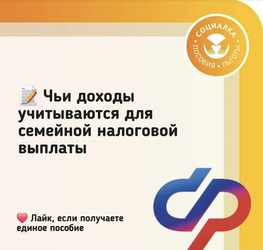 ❗️Состав семьи для новой налоговой выплаты . Чьи доходы учитываются и не учитываются при назначении 