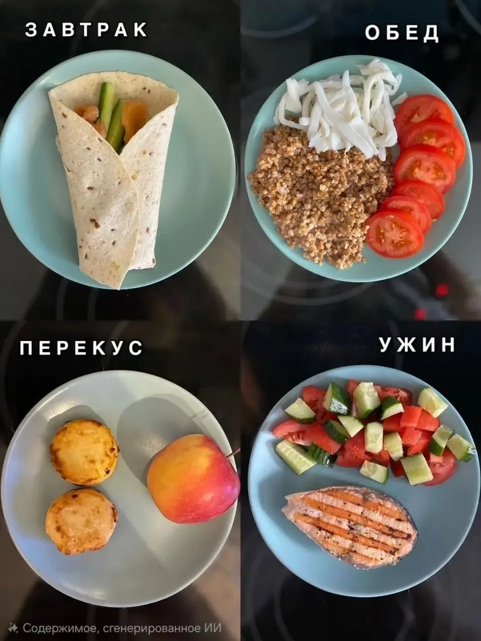 РАЦИОН НА ДЕНЬ НА 1200 ккал