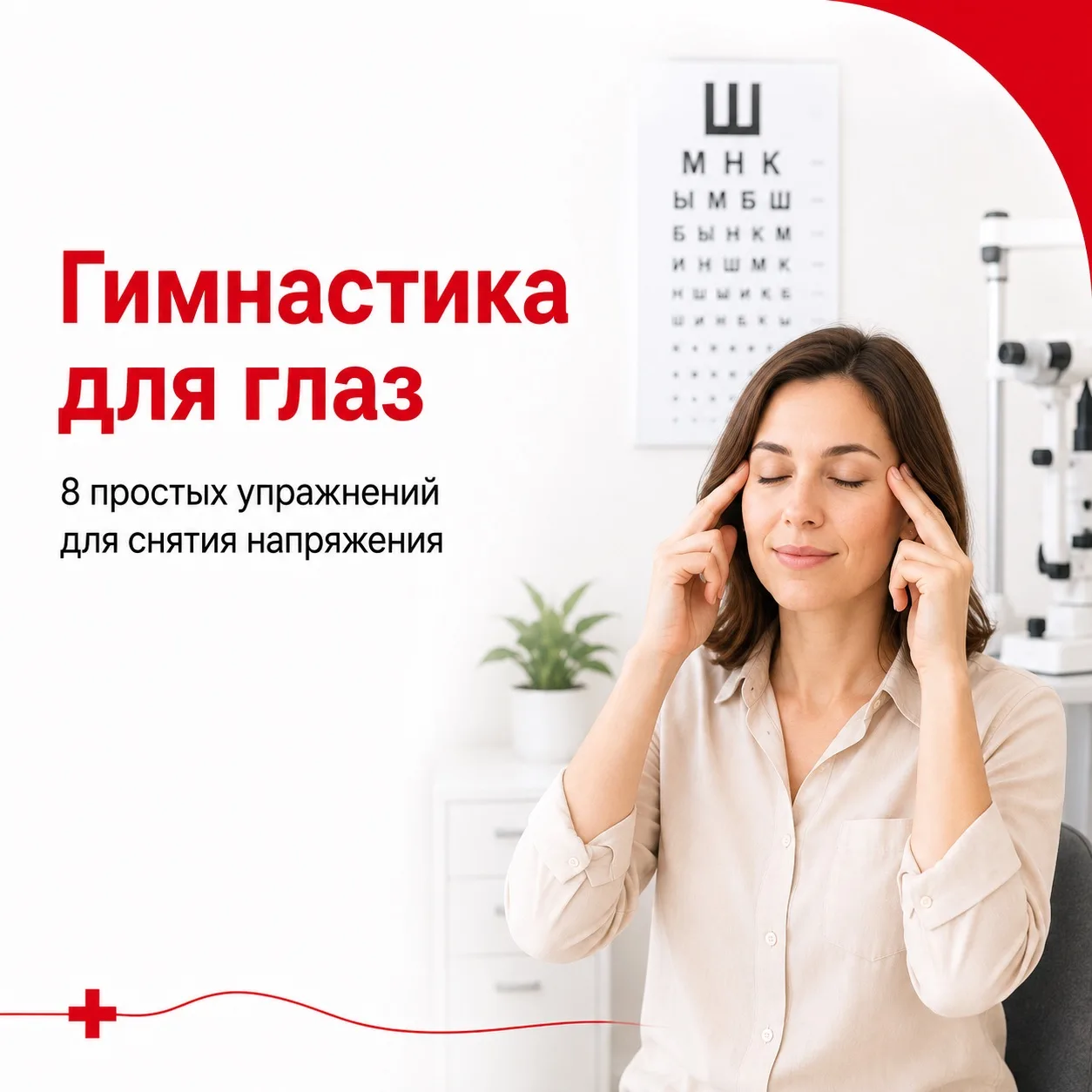 Гимнастика для глаз: простые упражнения при зрительной нагрузке 👀