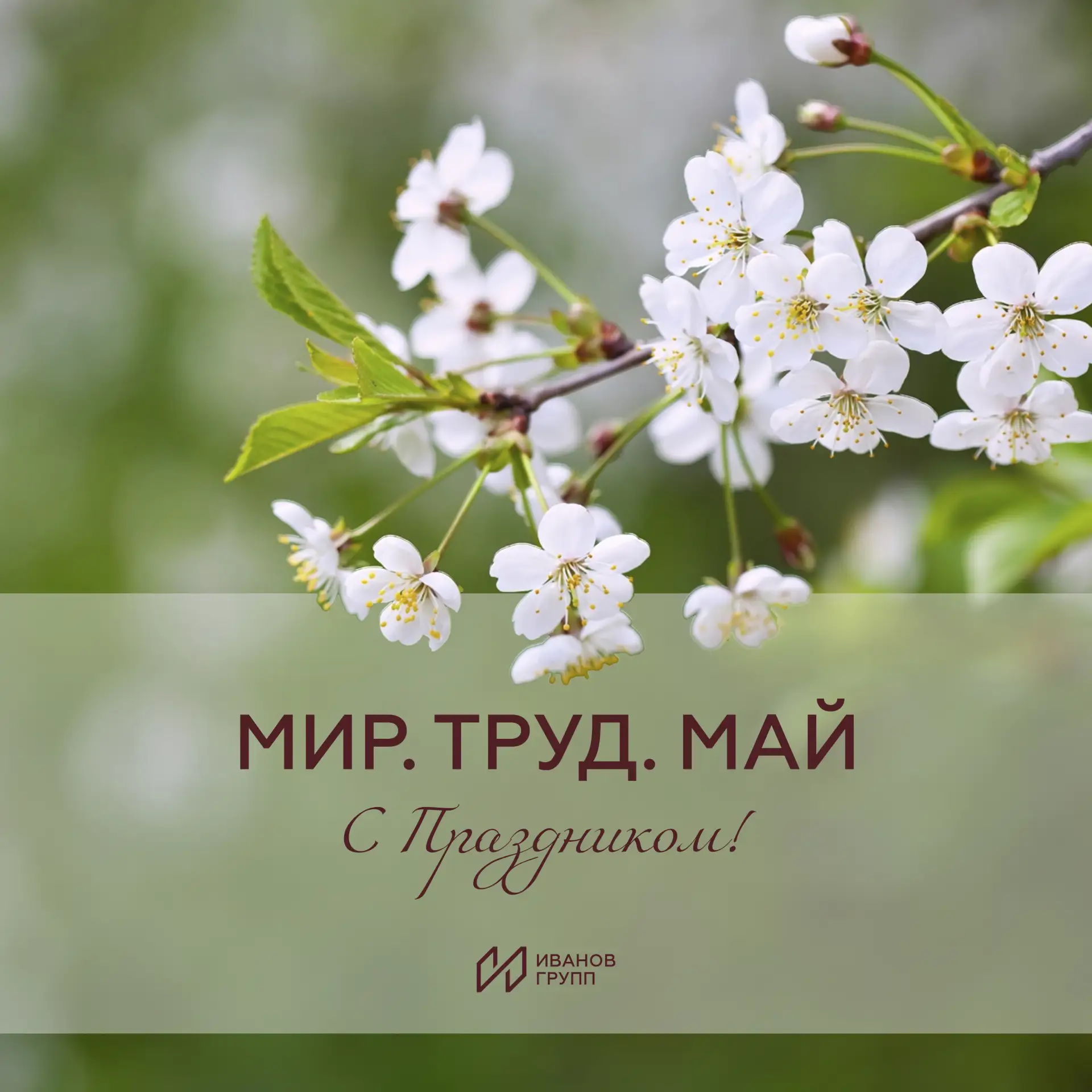 Поздравляем с 1 Мая! Пусть весеннее тепло согревает душу, а работа приносит радость и з...
