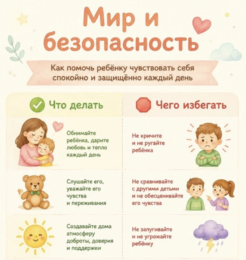 Дорогие родители!Сегодня в группе говорили о мире и безопасности.Маленькая памятка для ...