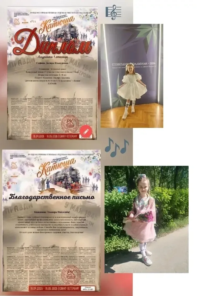 Продолжаем делится успехами наших ребят! 
Не жалейте реакций ❤️🔥🥰🌟

🥇Дипломом Лауреата l степени