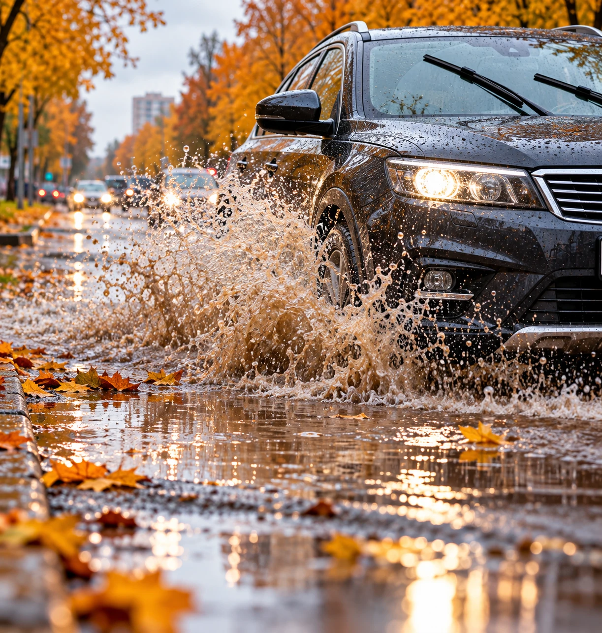 🌧️ Осенние лужи: что может случиться с автомобилем?