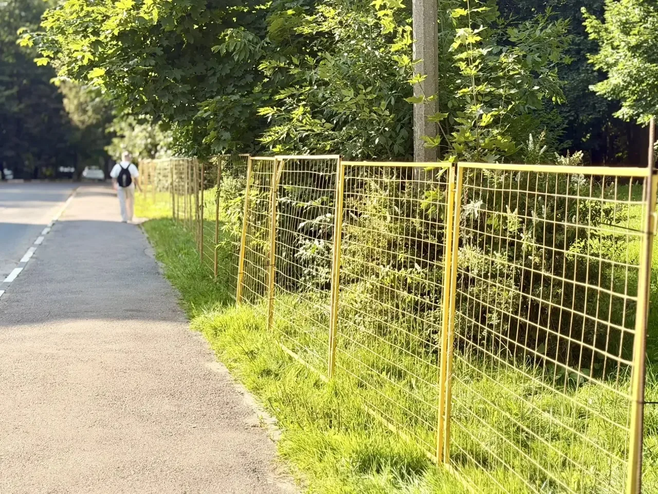 🏗️Сегодня подрядная организация приступила к установке временного ограждения по периметру территори