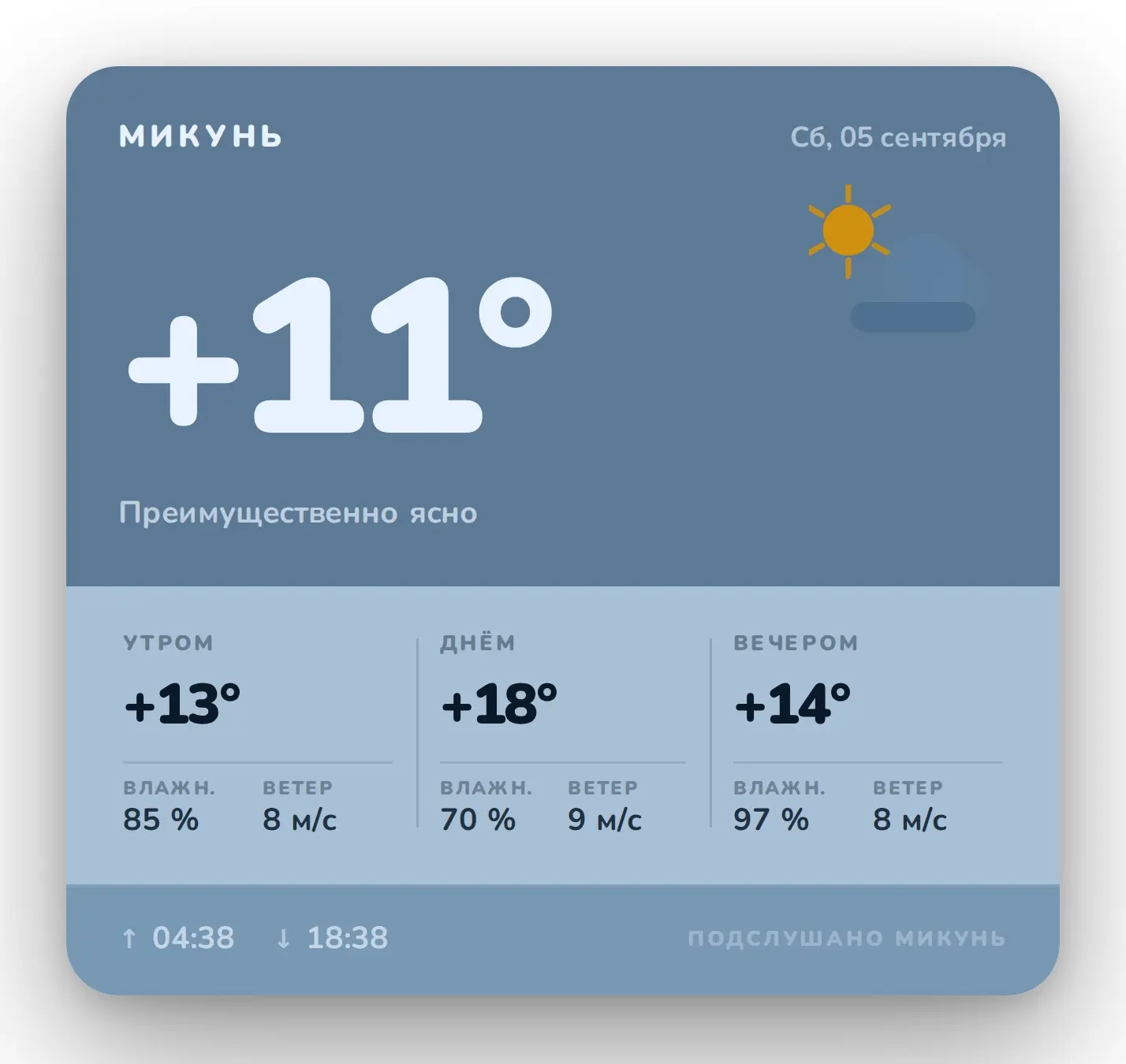 Погода на сегодня в Микунь